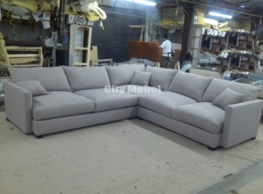 серый угловой диван под заказ в Украине