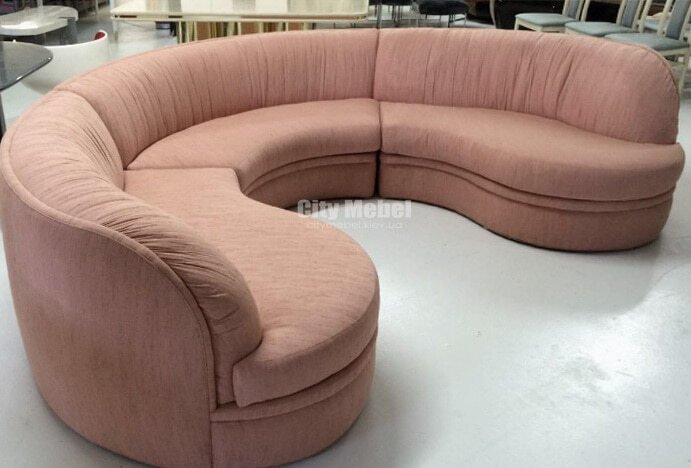 Модульный Розовый радиусный диван на заказ